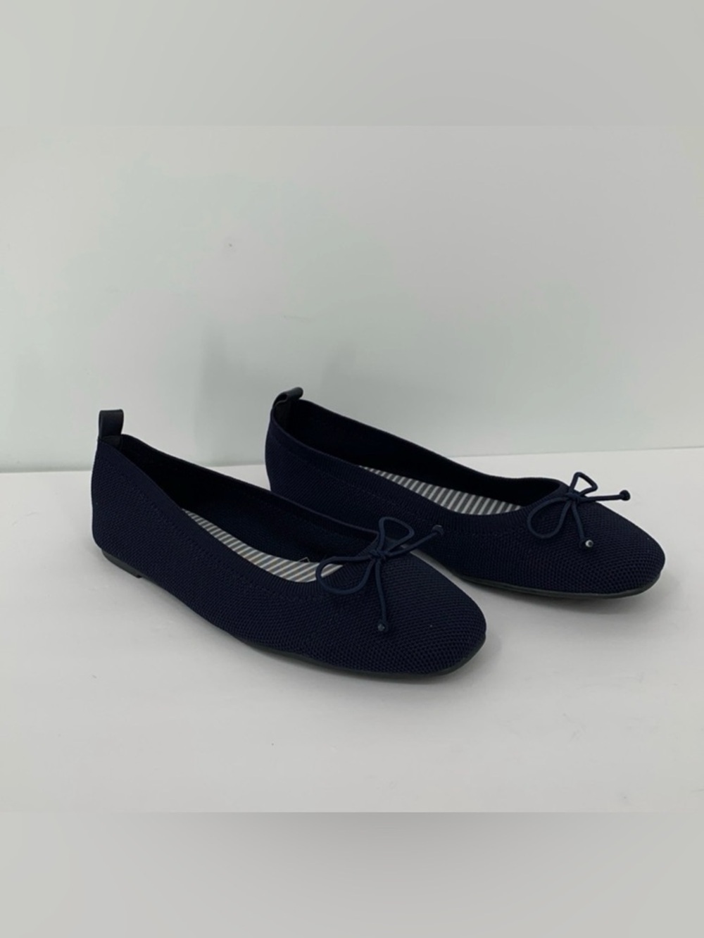 41 Hawthorn ballet flat shoe Navy Blue fabric stretch mesh bow StitchFix new 6